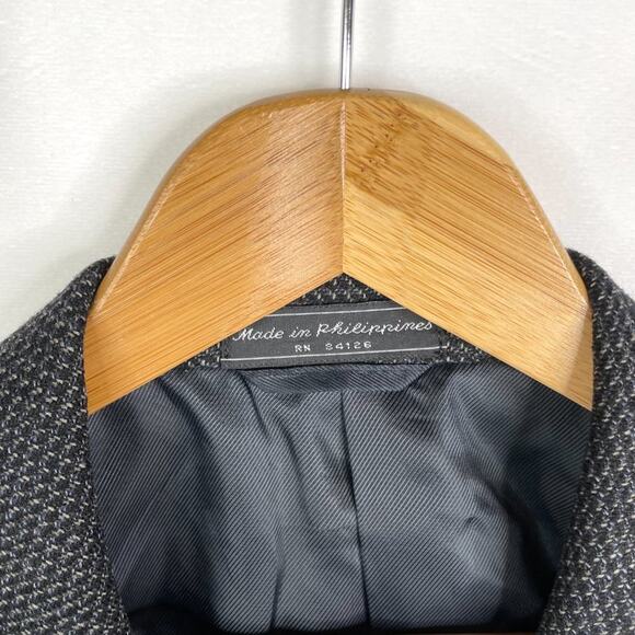 Vintage Bernhard Altmann Dark Grey 100% Lambswool Blazer Sport Coat 44R - Picture 2 of 12